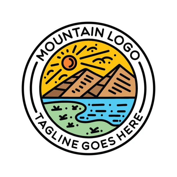 Colorful Mountain Logo Vector Design Graphic Emblem Royalty Free Stock Illustrations