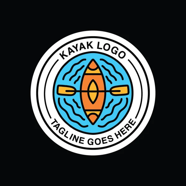 Kayak Logo Vector Graphic Design illustration Circle Badge Emblem Symbol and Icon