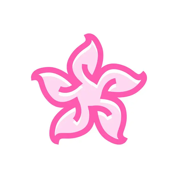 Çiçek Gülü Logo Vektör Tasarımı Çizim Amblemi