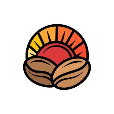 Kahve Kafesi Logo Vektör Tasarımı İllüstrasyon Amblemi