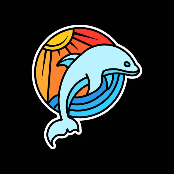 Yunus Hayvanı Logo Vektör Tasarımı Çizimi Amblemi