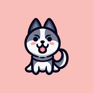 Şirin Köpek Maskotu Hayvan Çizim Vektörü Tasarım Karakteri