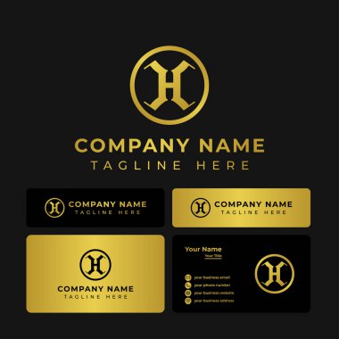 H harfi veya HC monogram logosu, G veya HC ile herhangi bir iş için uygun, CH.