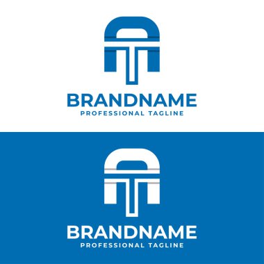 AT ya da TA Monogram Logosu, AT ya da TA baş harfleri olan her iş için uygundur..
