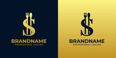 S harfi restoran logosu, restoran, kafe ve S harfli yemek servisi ile ilgili her iş için uygundur..