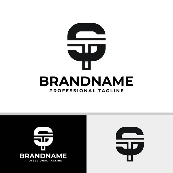 Logo Monogramme Adapté Toute Entreprise Avec Initiales — Image vectorielle