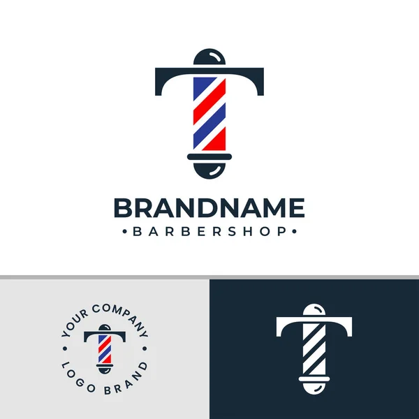 Літера Barbershop Logo Підходить Будь Якого Бізнесу Пов Язаного Перукарнею — стоковий вектор