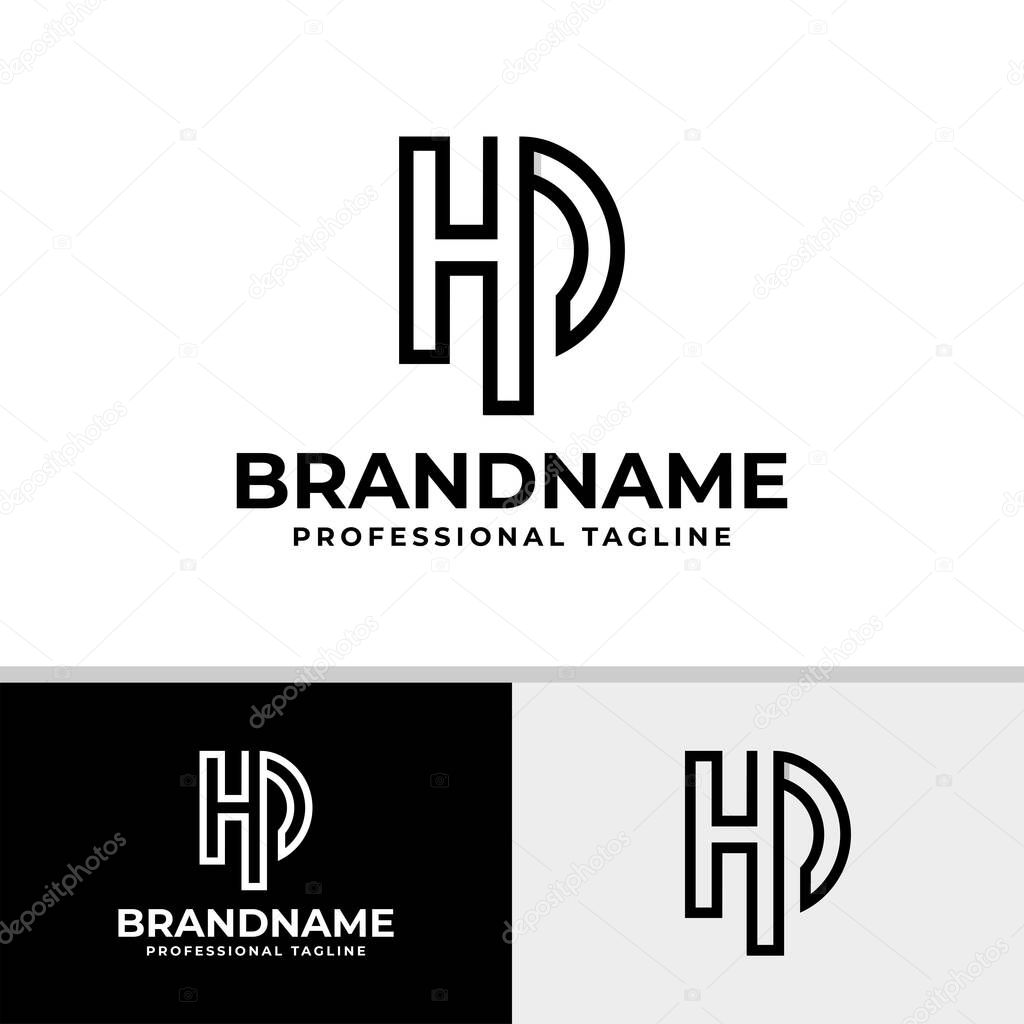 Letter HP or PH Monogram Logo, suitable for any	business with HP or PH initials