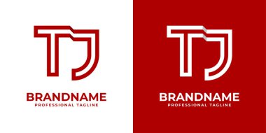 Modern Harf TJ Logosu, TJ / JT baş harfli herhangi bir iş veya kimlik için uygundur.