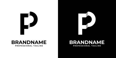 Harf FP veya PF Monogram Logosu, FP veya PF baş harfleri olan her iş için uygundur.