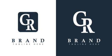 Modern Letter GR Logo, suitable for any business or identity with GR or RG initials. clipart