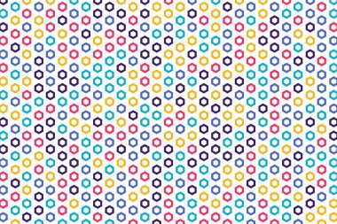 Altıgen Renkli Soyut Desen