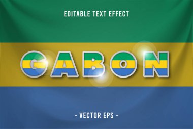 Gabon Düzenlenebilir Metin Efekti