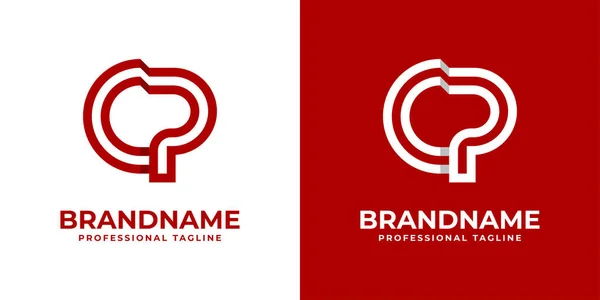 Modern Harf CP Logosu, CP / PC baş harfli herhangi bir iş veya kimlik için uygundur.