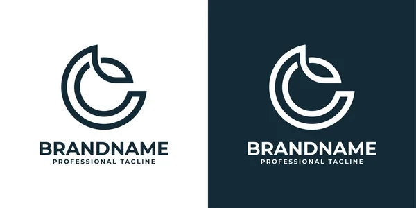 Logo Simple Lettre Adapté Toute Entreprise Avec Des Initiales — Image vectorielle