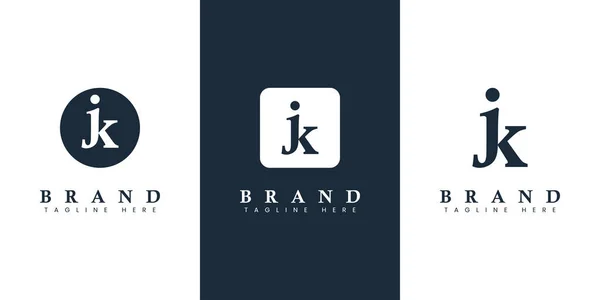 Modern Harf JK Logosu, JK veya KJ harfli herhangi bir iş veya kimlik için uygundur..