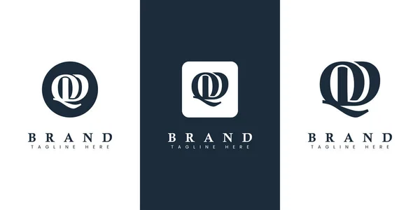 Logotipo Carta Moderna Simples Adequado Para Qualquer Negócio Com Iniciais — Vetor de Stock