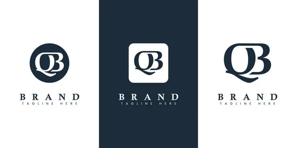 现代简洁的Qb标志 适用于任何有Qb或化名首字母缩写的业务 — 图库矢量图片
