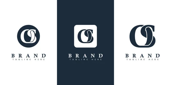 Modern Eenvoudig Letter Logo Geschikt Voor Elk Bedrijf Met Initialen — Stockvector