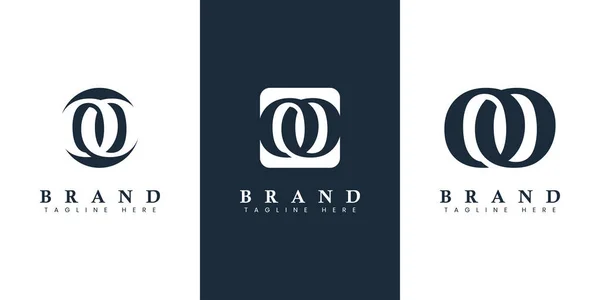现代简洁的Oo标志 适用于任何有O或Oo首字母缩写的业务 — 图库矢量图片