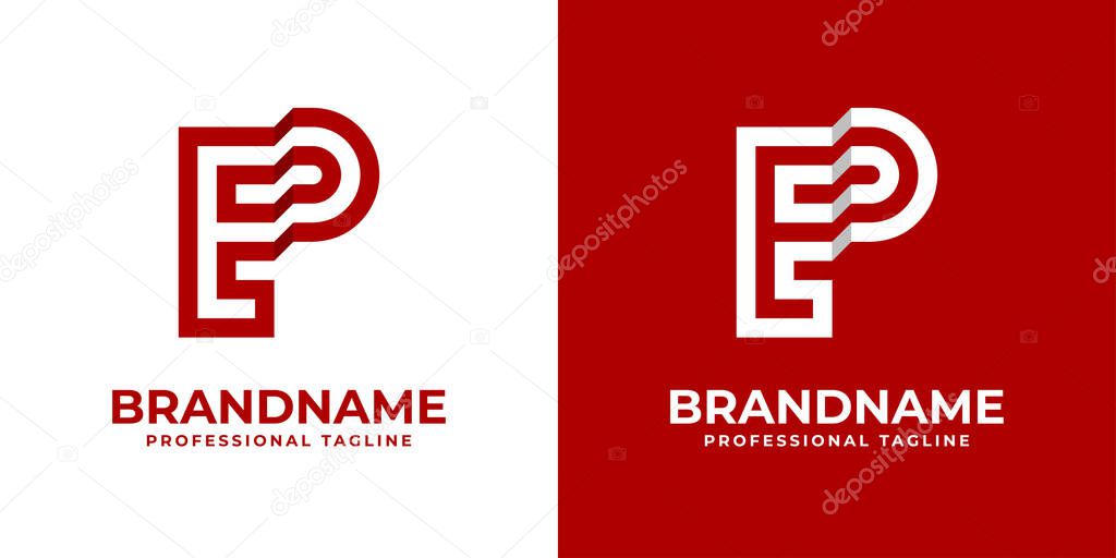 Modern Letter EP Logo, suitable for any business or identity with EP / PE initials.