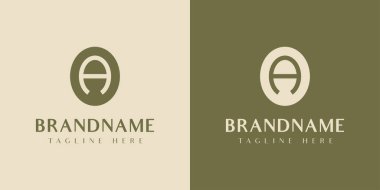 A harfi Oval logo, A harfi ile başlayan her iş için uygun..