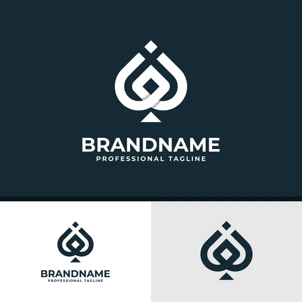 Lettre Spade Logo Adapté Toute Entreprise Liée Pique Avec Initial — Image vectorielle