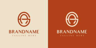 Harf GA veya AG Oval Logo, AG veya GA harfleriyle başlayan her iş için uygundur..