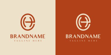 EH harfi ya da HE Oval logosu, He veya EH harfleriyle başlayan her iş için uygundur..