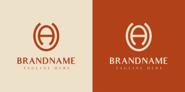 UA ya da AU Oval Logosu, UA ya da AU harfleriyle başlayan her iş için uygundur..