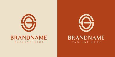 SO ya da OS Oval Logosu. İşletim sisteminin baş harfleri ya da daha fazlası için uygun..