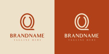 QU ya da UQ Oval Logosu, QU ya da UQ harfleriyle başlayan her iş için uygundur..