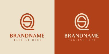 QS veya SQ Oval Logosu, QS veya SQ baş harfleri olan her iş için uygundur.