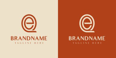 QE veya EQ Oval Logosu, QE veya EQ harfleriyle başlayan her iş için uygundur..