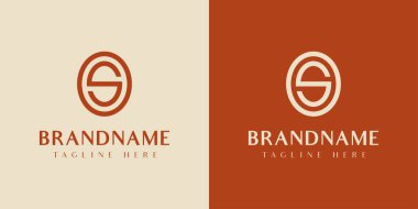 OS ya da So Oval Logo harfi, herhangi bir işletme için uygun..