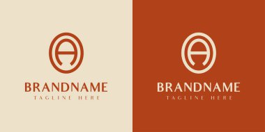 OA veya AO Oval Logosu, OA veya AO harfleriyle başlayan her iş için uygundur..