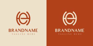 HE harfi veya EH Oval logosu, He veya EH harfleriyle başlayan her iş için uygundur..