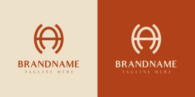 HA ya da AH Oval Logosu, HA ya da AH harfleriyle başlayan her iş için uygun..