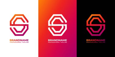 SS Monogram Octagon Logosu, S veya SS baş harfleri olan her iş için uygundur..