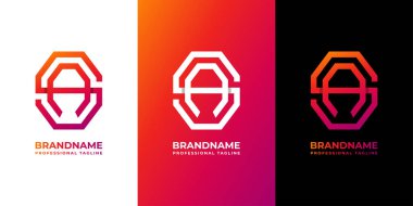 SA Monogram Octagon Logosu, SA veya AA harfleriyle başlayan her iş için uygundur..