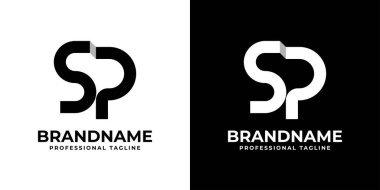 SP Monogram Logosu, SP veya PS baş harfleri olan her iş için uygundur.