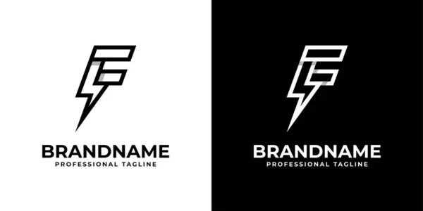 F Harfi Güç Logosu, güç veya elektrikle ilgili her iş için uygun, baş harfleri F ile başlayan..