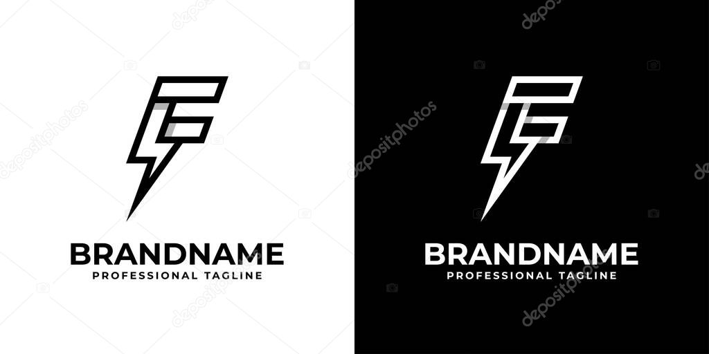 Letter F Power Logo, suitable for any business related to power or electricity with F initials.