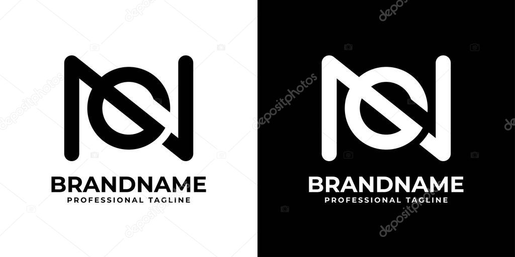 Simple Letter NG Monogram Logo, suitable for any business NG or GN initials.