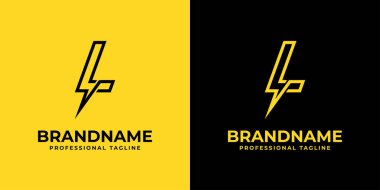 L Harfi Enerji Logosu, L harfli elektrik ve enerji ile ilgili her iş için uygundur..