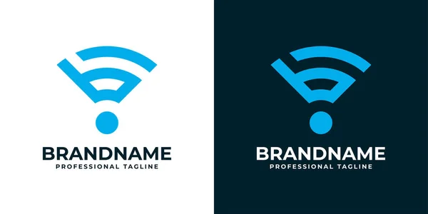 B harfi WiFi logosu, Sinyal, Wifi, Ses veya B harfli diğer tüm işletmeler için uygundur..