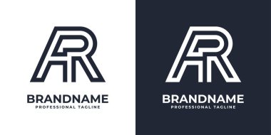 AR Monogram Logosu, AR ya da RA ile başlayan her iş için uygundur.