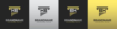 Letter BK or KB Lawyer Logo, suitable for any business related to lawyer with BK or KB initials.