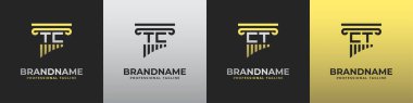 Letter CT or TC Lawyer Logo, suitable for any business related to lawyer with CT or TC initials.