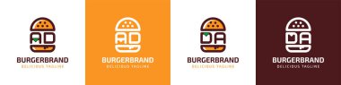 AD ve DA Burger Logosu, AD veya DA baş harfleriyle burger ile ilgili her iş için uygundur..